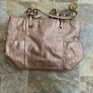 Michael Kors rose gold handbag